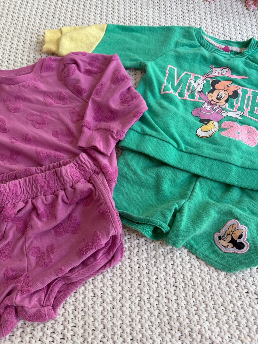 Disney Girls Pink & Green Minnie Mouse Sets